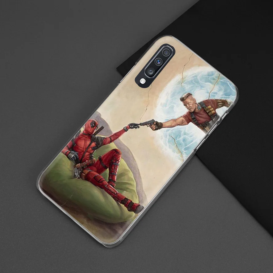 Фильма «Дэдпул»; рубашки с изображением Человека-паука чехол для samsung Galaxy A50 A70 A80 A20e A60 A40 A30 A20 A10 A8 A6 плюс A9 A7 жесткий чехол для телефона из поликарбоната с Coque