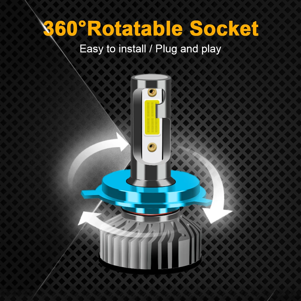 880 881 H1 H11 LED H4 CANBUS Mini Car Fog light H8 H9 9005 9006 H7 HB4 H3 H27 72W 8000LM 6500K 12V 24V Auto Headlight led lamp | Автомобили