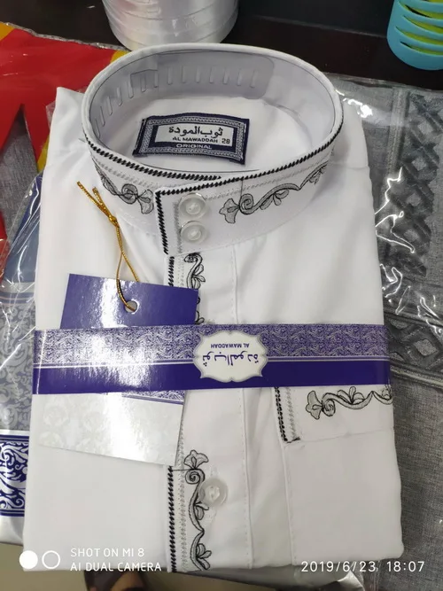 embroidery Мусульманская детская кафтан для мальчиков, abaya, Исламская одежда, Дубай, джубба Тобе, арабский Eid Mubarak, для малышей 2-6, 6, 6, 10 лет, традиционная одежда - Цвет: embroidery