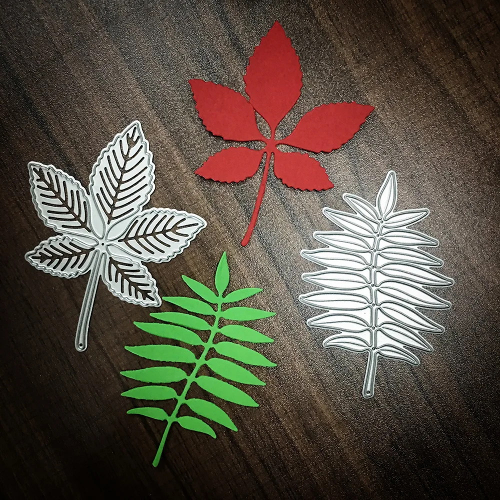 4 шт. Цветочные листья металлические режущие штампы скрапкуинг Crfat высечки для