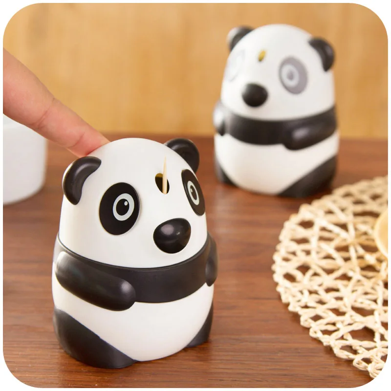 Держатель Для Зубочисток с милой мультяшной пандой автоматическая коробка для