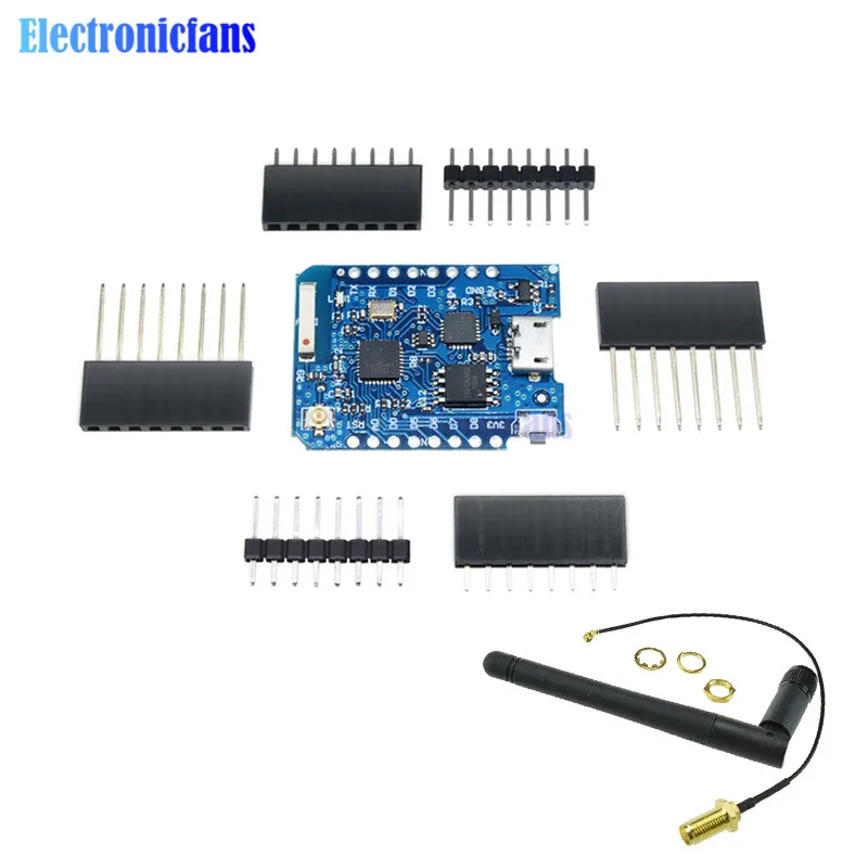 Внешний антенный разъем для WEMOS D1 Mini Pro 16M Bytes NodeMCU ESP8266 ESP 8266EX CP2104 WIFI макетная плата