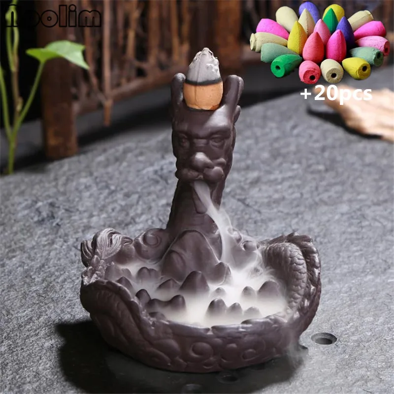 Керамическая горелка с дымом дракона для благовоний кадильница ароматерапии