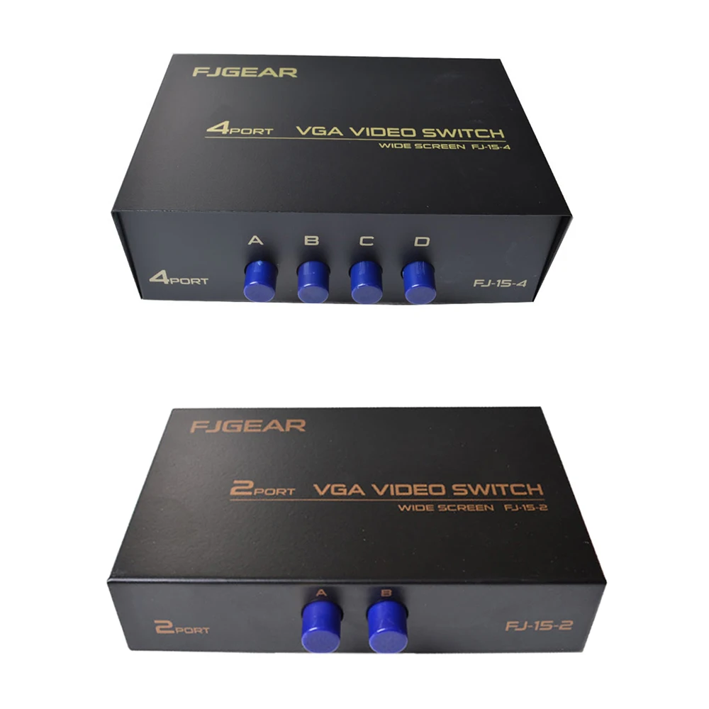 30 мГц 1 до 2/4 VGA Splitter конвертер адаптер Combo экран совместно используемое устройство