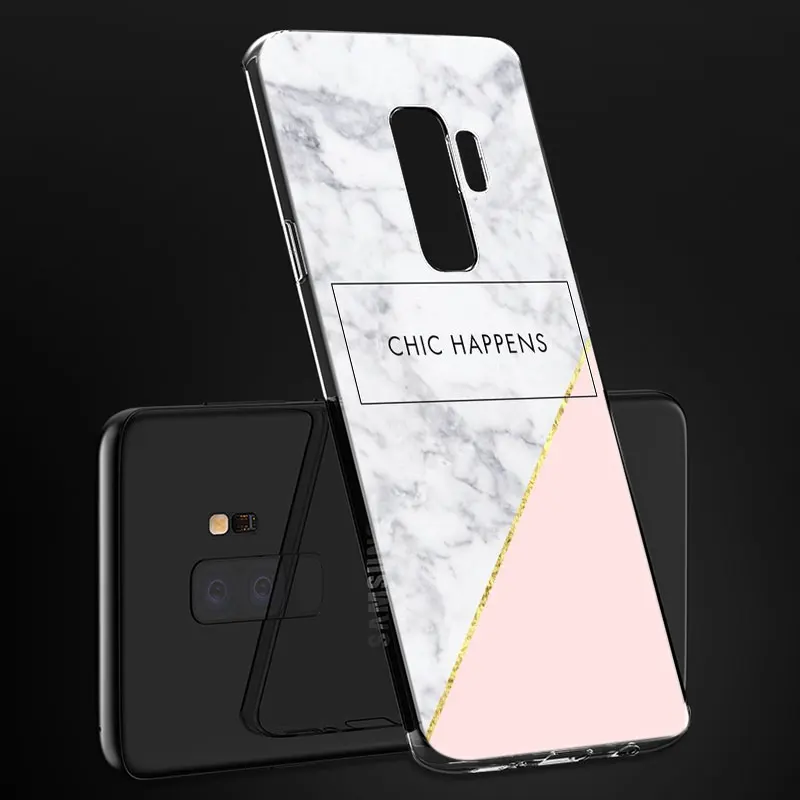 Шикарный Розовый Мраморный Симпатичный мягкий силиконовый чехол для Samsung Galaxy S10 S9