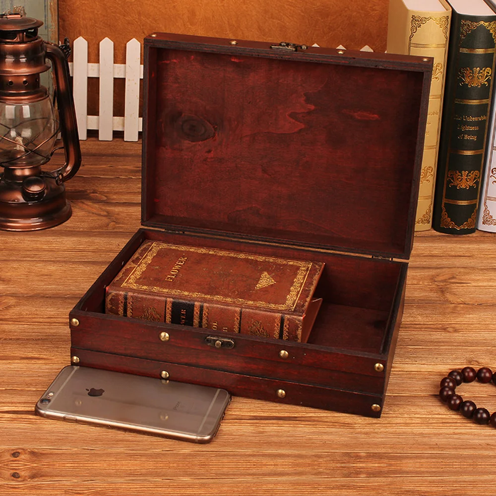 

1 PCS Baby draw lots storage boxes antique stores wooden boxes certificates boxes locks wooden boxes jewellery boxes LU714533