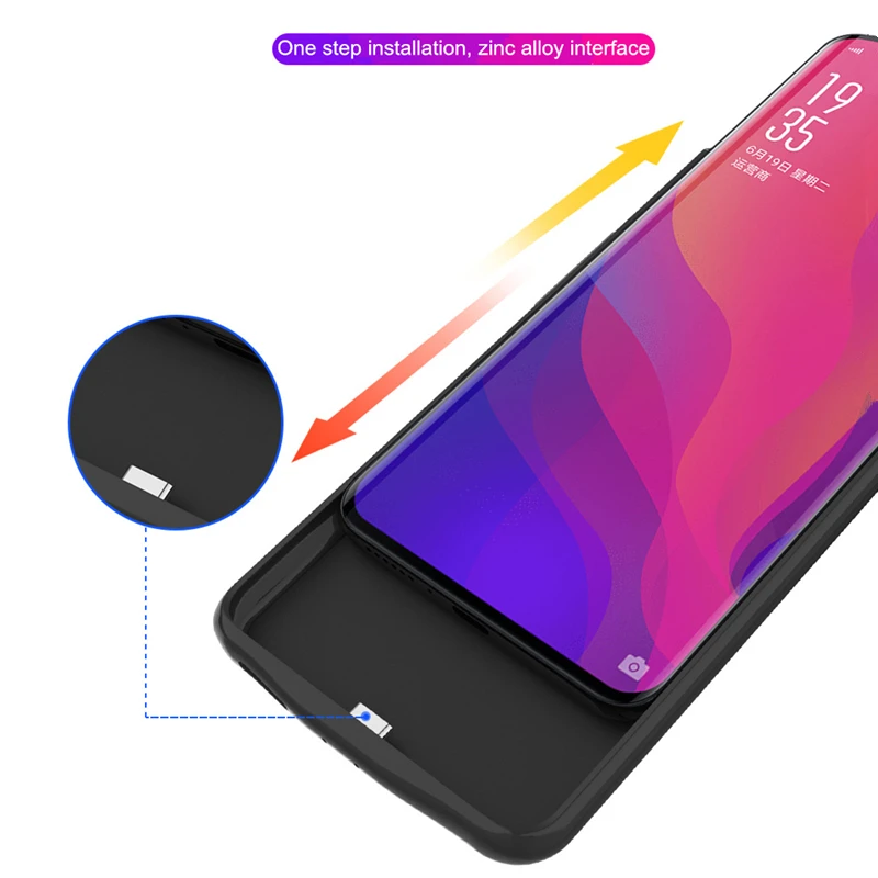 SPCASE 6800 mAh Backup Battery Charger Case For OPPO Find X Portable Ultra Thin External Power Bank Charging Cover | Мобильные