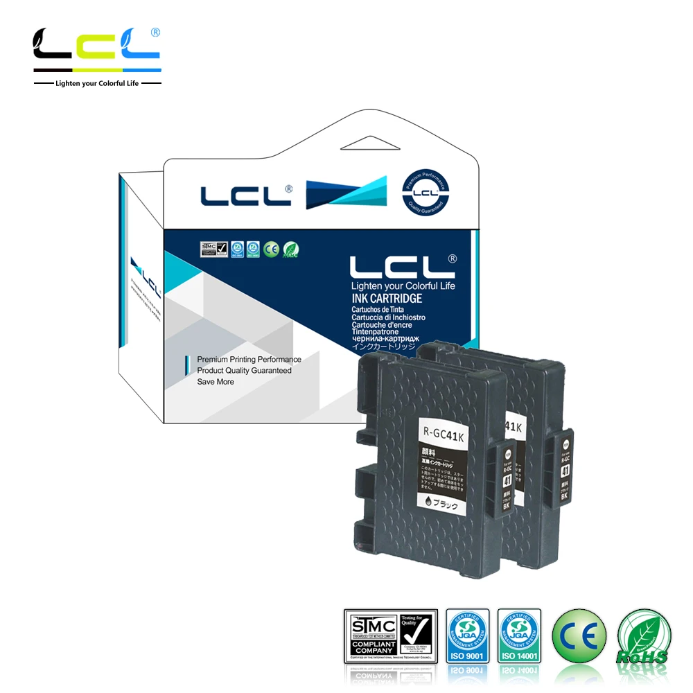 LCL GC41 GC41K GC 41 K (2 Pack Black) чернильный картридж совместим с Ricoh IPSiO SG 2010L/2100/3100/7100/3110SFNW|ink