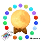 Лампа Лунная с 3D рисунком, Аккумуляторный светильник 162 цветов, 22201815 см