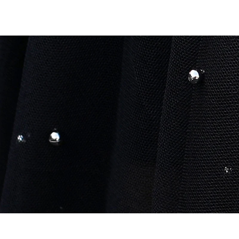 Простая плиссированная юбка с высокой талией для женщин 2018 черная эластичная