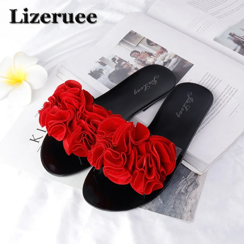 Женские шлепанцы на платформе повседневные сандалии плоской подошве без