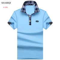shabiqi 2022 brand mens polo shirt cotton short sleeve shirt for men camisa polos homme classic casual size 6xl 7xl 8xl 9xl 10xl
