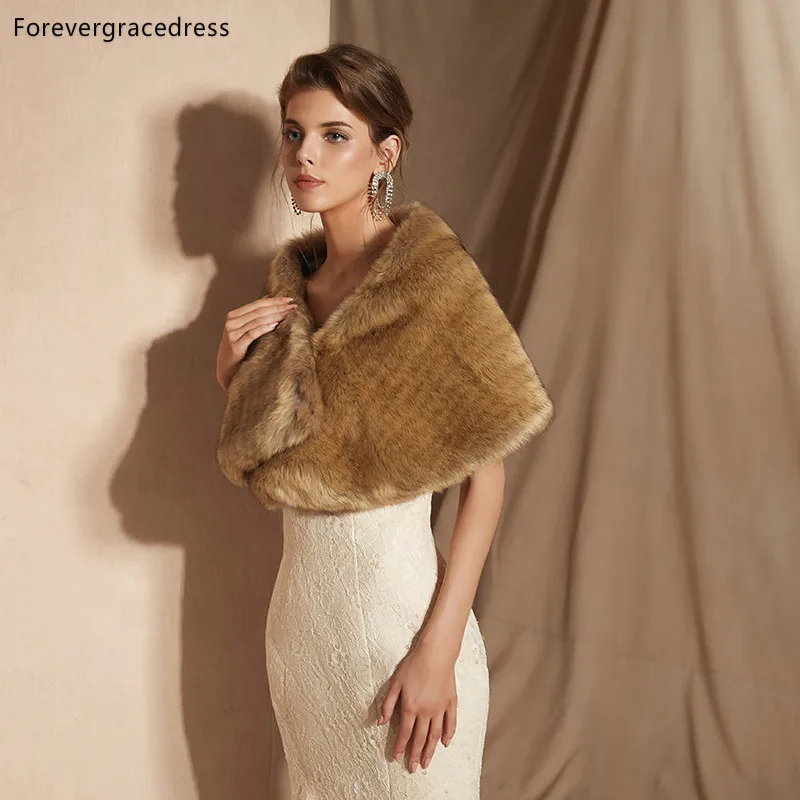 Женское свадебное болеро Forevergracedress элегантное мягкое пальто из искусственного