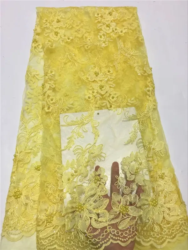 Горячая распродажа вышивка бисером кружевная ткань fushia розовая африканская с