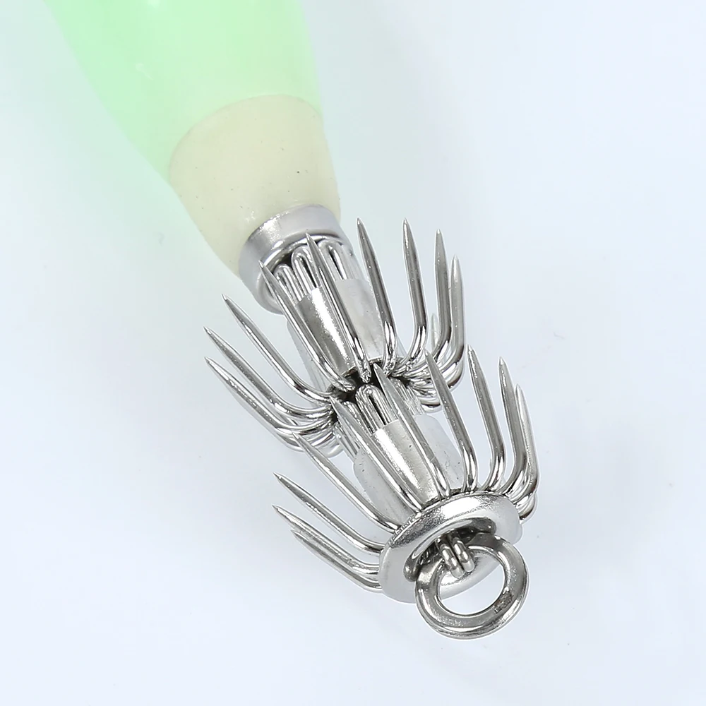 5 шт./лот Люминесцентная рыболовная приманка с крючком для кальмара зонтичная