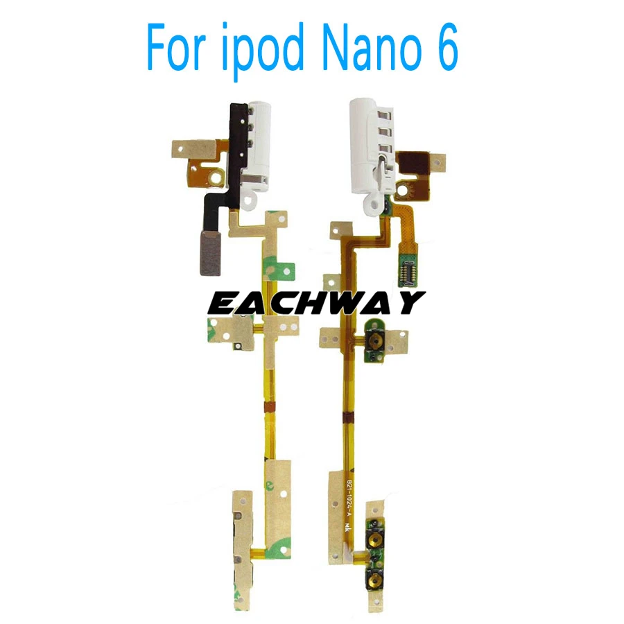 Протестирован для iPod Classic 5th 6th 7thGenThin кнопка регулировки громкости источник энергии Переключатель гибкий аудио-кабель для iPod Touch 3 4 5 6