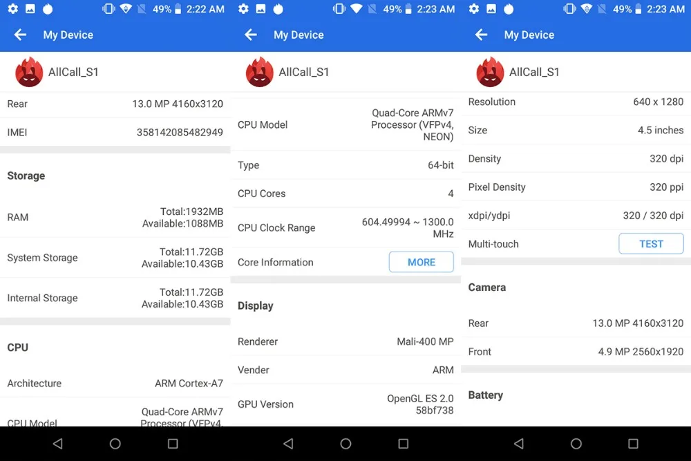AllCall S1 5," 18:9 5000 мАч аккумулятор Android 8,1 MTK6580A четырехъядерный 2 Гб 16 Гб 8MP+ 2MP камеры Две sim-карты смартфон