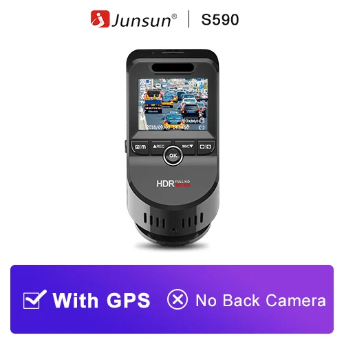 With Gps no camera Junsun 2160P 60fps Автомобильный видеорегистратор 4K Ultra HD с двумя объективами S590 DVR с 1080P sony сенсорная задняя камера ночного видения ADAS Dashcam - Название цвета: With Gps no camera
