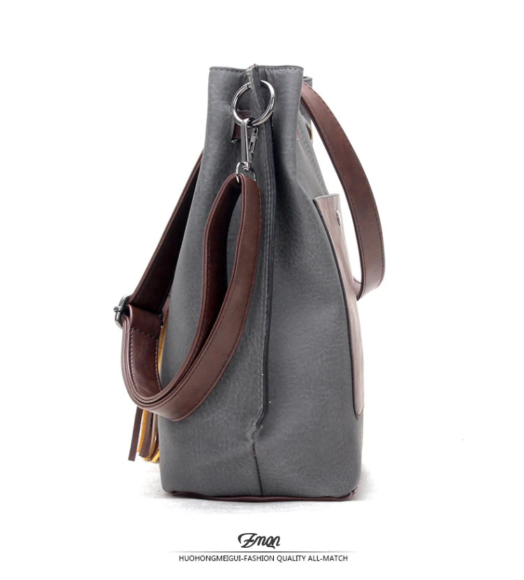 ZMQN Bolsos брендовая сумка через плечо для женщин Ретро винтажная сумка-мешок с кисточками женская кожаная сумка на плечо известный бренд Sac C508