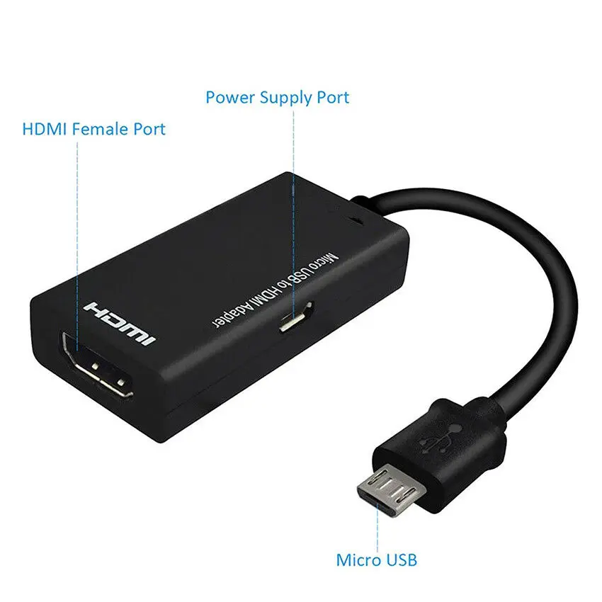 Микро-USB к HDMI адаптер для ТВ монитора 1080P HD аудио кабель и HDMI видео конвертер для samsung HUAWEI htc MHL устройства