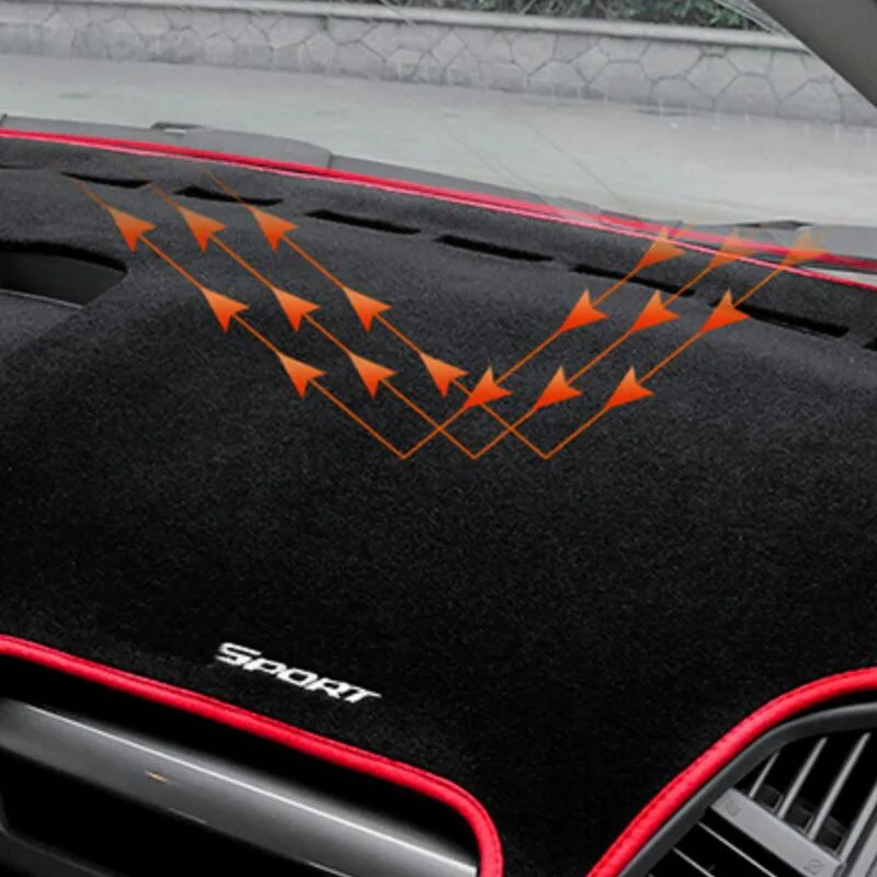 Tonlinker, чехол, наклейки для Ford Ecosport, автомобильный Стайлинг, 1 шт., полиэстер, автомобильная панель, анти-грязный коврик, накладка, наклейки