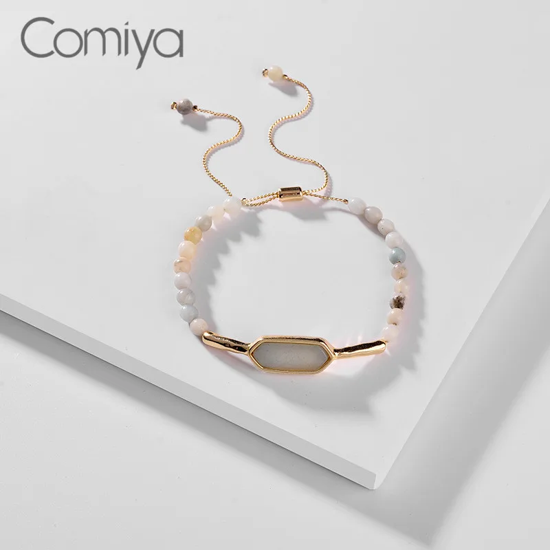 Женские браслеты из сплава цинка Comiya геометрическая мозаика смолы аксессуары