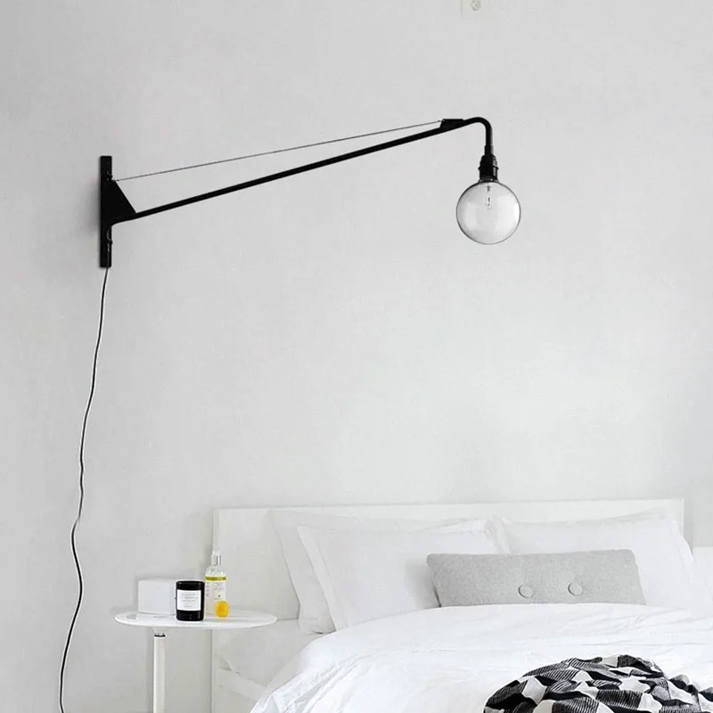 

Industrial French Design Suspension Wall Light Luminaire Jean Prouve Wall Light LOFT Retro-Wall Lamp-Aisle-Long Rod Cantilever