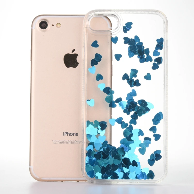 Прозрачный Роскошный чехол для iphone 7 8 плюс аксессуары с сияющими блестками