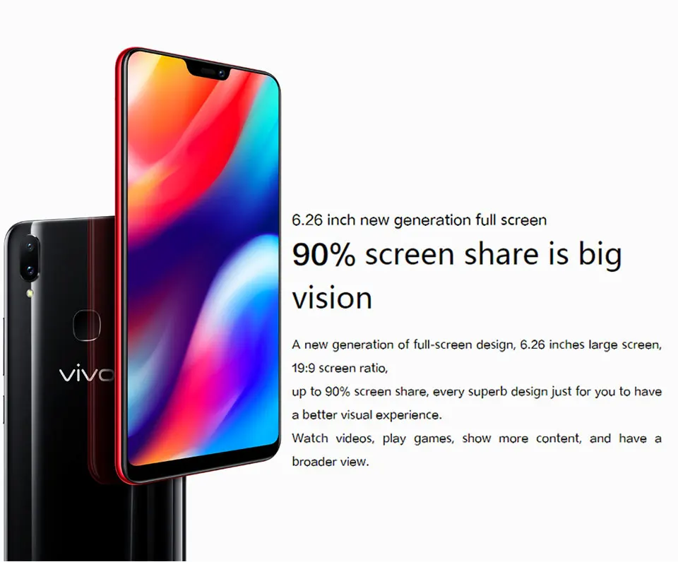 Мобильный телефон Vivo Z1, 6,26 дюймов, 6 ГБ ОЗУ, 64 Гб ПЗУ, Восьмиядерный процессор Snapdragon 660, полный экран, Android 8,1, две камеры, смартфон с функцией распознавания лица
