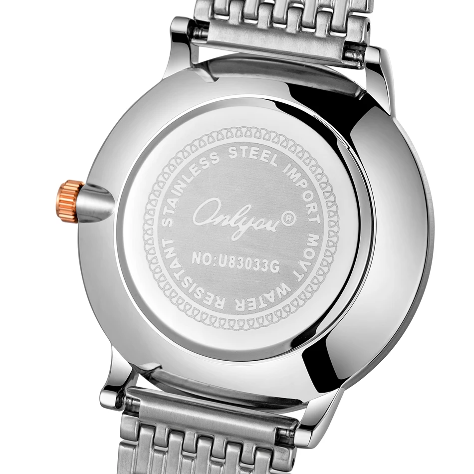 ONLYOU Watches Lover Gifts Couple Fashion Stainless Steel Quartz Wristwatch Men Casual Watch Women Elegant Clock Creative | Наручные часы
