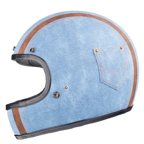 jean leather Полный шлем rcycle moto rcycle retro casco de moto jet capacetes de moto ciclista внедорожный Томпсон cascos para moto - Цвет: jean leather