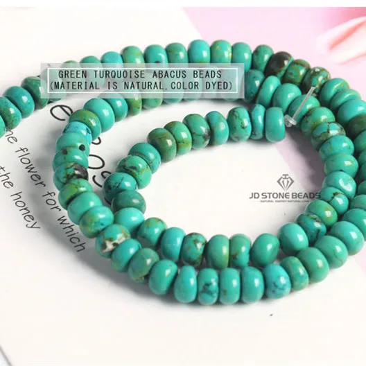 GREEN TURQUOISE Разноцветные розовые и белые Арбузные турмалиновые бусины, бусины из камня, бусины для изготовления ювелирных изделий, натуральный драгоценный камень, бусины - Цвет: GREEN TURQUOISE