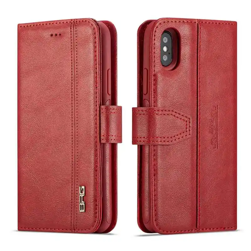 

PU Leather Magnetic Flip Wallet Case for iPhone SE 12 mini 11 Pro Max Xs Max XR X 8 7 6s Plus 2in1 Separable Phone Cover Hoesje