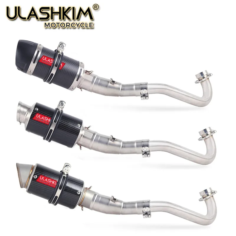 Motorcycle Full System Exhaust Muffler Escape Middle Link Pipe Slip On For yamaha XMAX300 XMAX250 XMAX400