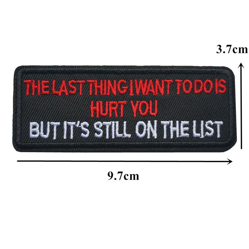 Черные красные с вышитыми буквами утюгом на пластыре для платья сумки джинсов