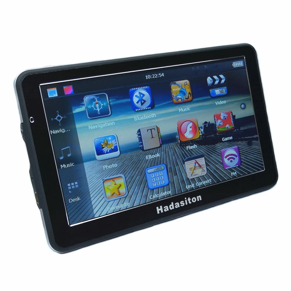 Горячая " сенсорный экран автомобильный gps навигатор 256 M/8 GB SAT NAV CPU800M FM Бесплатные карты, Bluetooth AV-IN и беспроводная камера заднего вида опционально