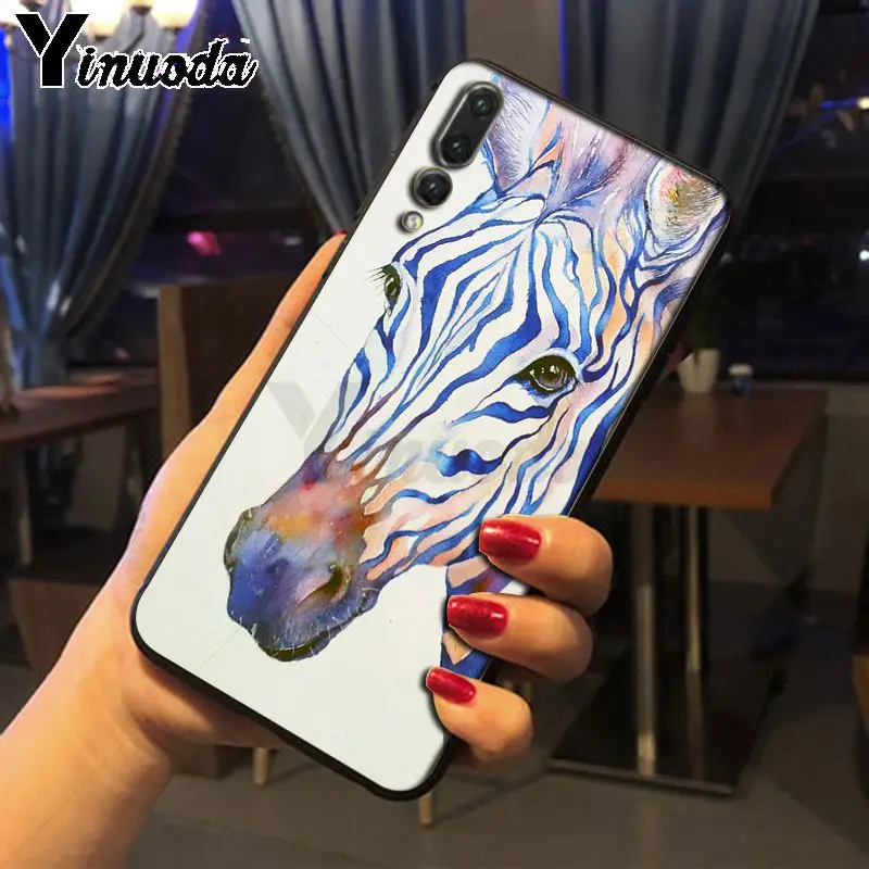 Yinuoda корова Альпака зебра жираф черный мягкий чехол для телефона из ТПУ huawei p20lite