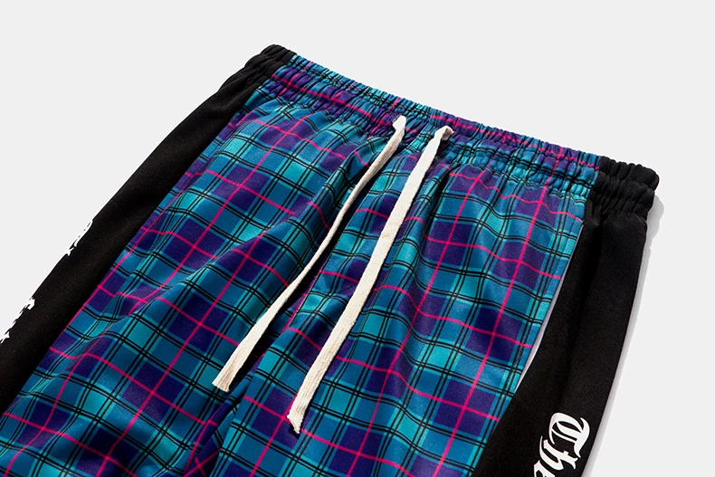 High Street 2018 осенние винтажные клетчатые хип-хоп полосатые мужские брюки Новый