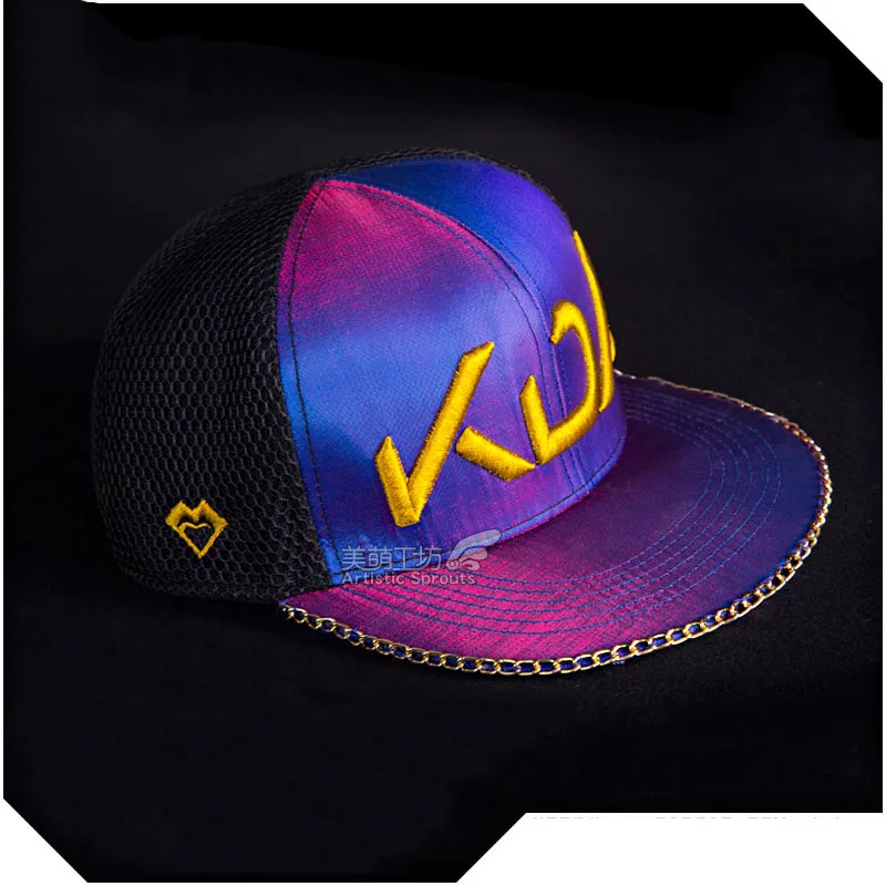 Фото Прямая поставка кепка для косплея Kda Akali бейсболка игры LOL кепки женщин и мужчин Прямая поставка кепка для косплея Kda Akali бейсболка игры LOL кепки женщин и мужчин