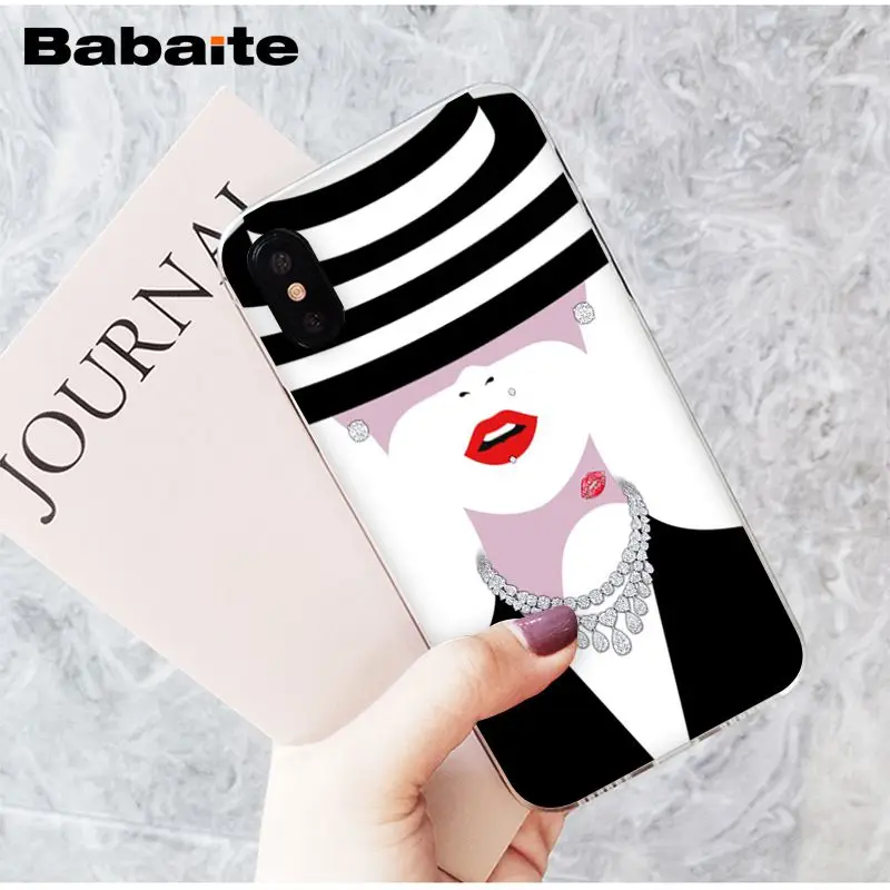 Babaite vogue girl boss Мягкий силиконовый прозрачный чехол для телефона Apple iPhone 8 7 6 6S Plus X XS MAX 5 5S SE XR Чехол для мобильного телефона