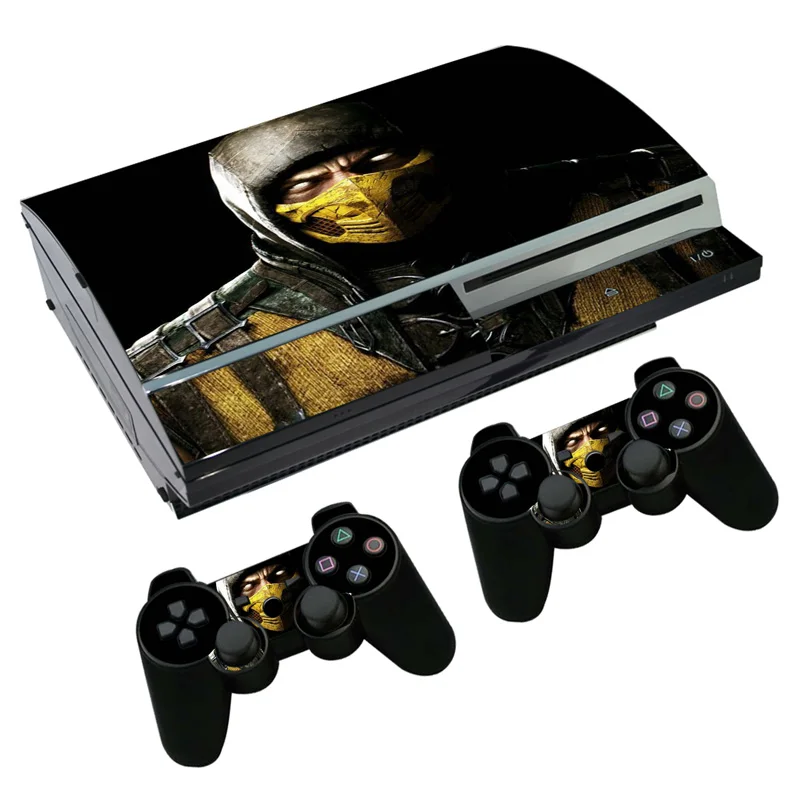 Наклейка на кожу для PS3 Fat playstation 3 консоль и контроллеры для PS3 Fat Skins Наклейка виниловая-игра Mortal Kombat