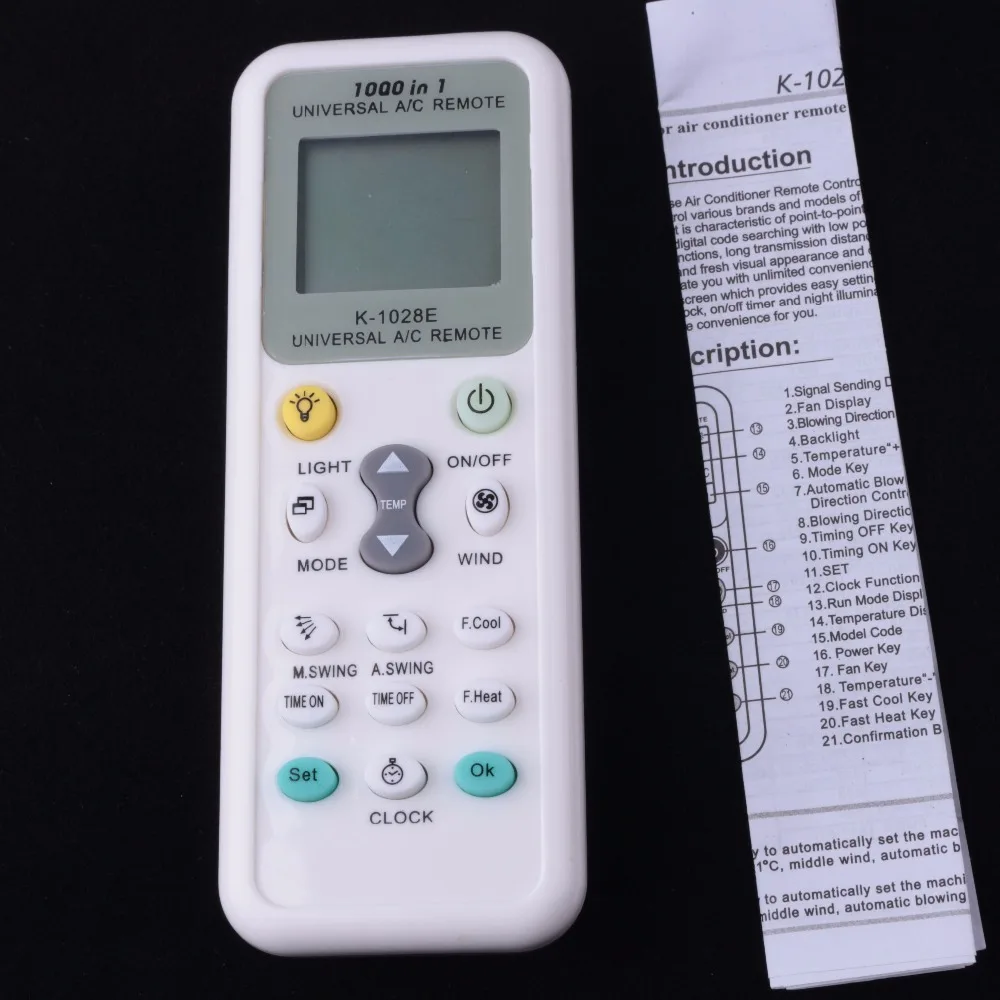 Elistooop Универсальный низкое энергопотребление 1028E кондиционер 1028E lcd A/C Мули кондиционер пульт дистанционного управления