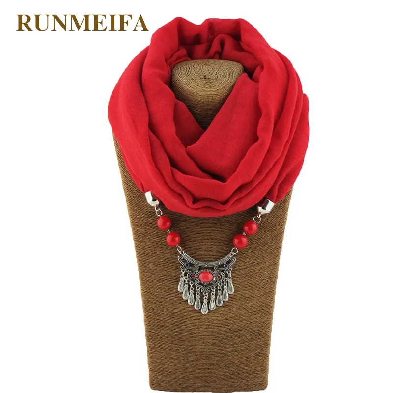 Новейшие ювелирные изделия RUNMEIFA 2019 шарф однотонное хлопковое ожерелье подвеска