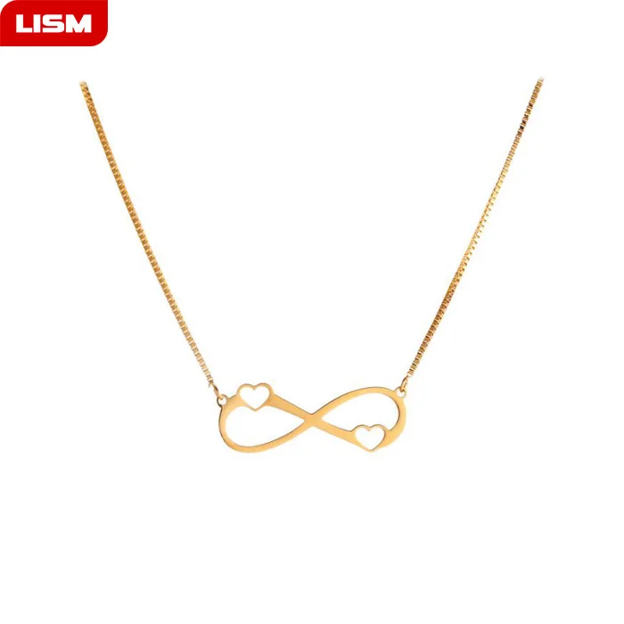 Новое модное ожерелье Infinity для влюбленных простое металлическое цепочка