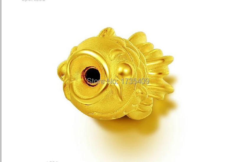 

PURE 999 24K Yellow Gold / 3D Blessing Fish Pendant 2.6g