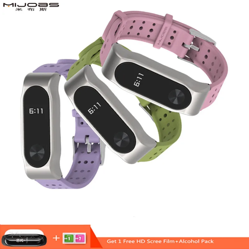 

Mijobs Bracelet Mi Band 2 Strap Silicone Strap Mi Band 2 Bracelet Wristband Mi band 2 Wrist Strap for Xiaomi Mi Band 2