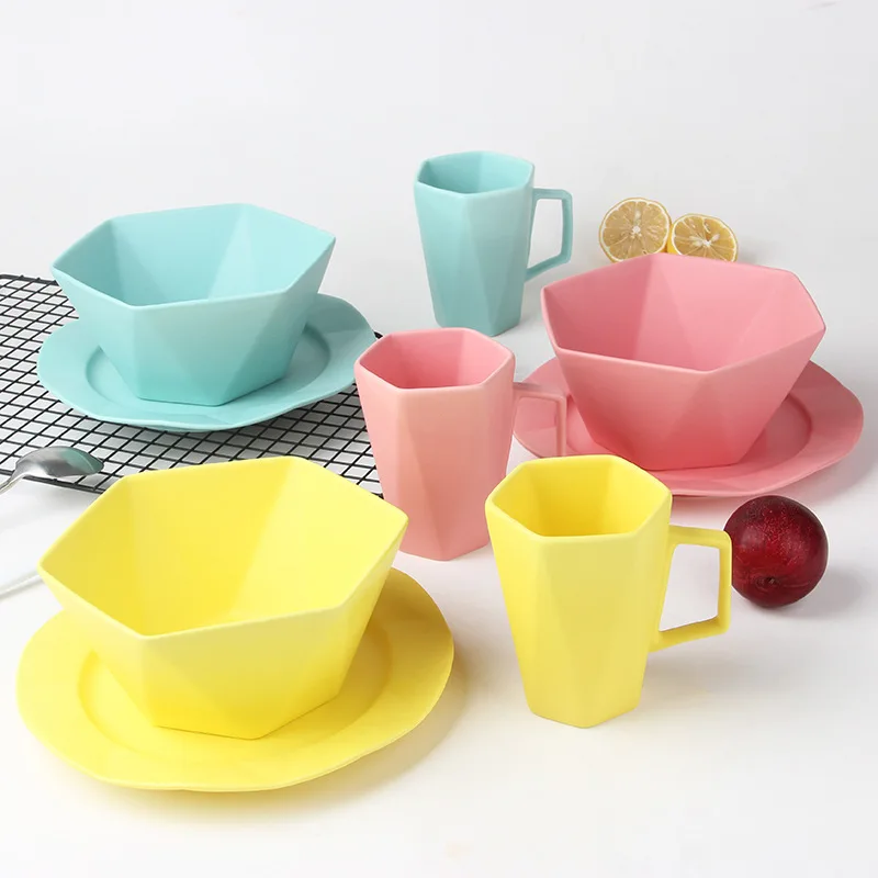 1 комплект керамической матовой посуды элегантный фарфоровый набор кружка