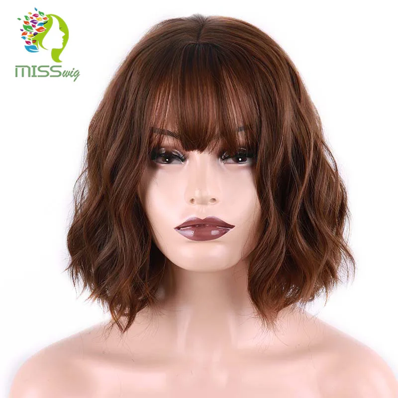Женский парик из синтетических волос MISS WIG 8 цветов Термостойкое волокно