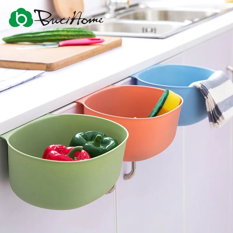 

Big Size Kitchen Storage Box Hanging Trash Can Living room Household No Cover Plastic Garbage Basket Bathroom Storage Box