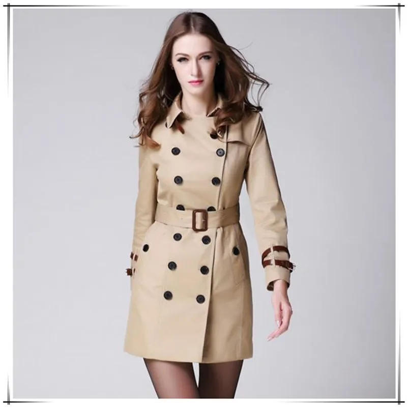 Тест Только Не Для Продажи. Женщины Женщина пальто Британский Стиль Длинные